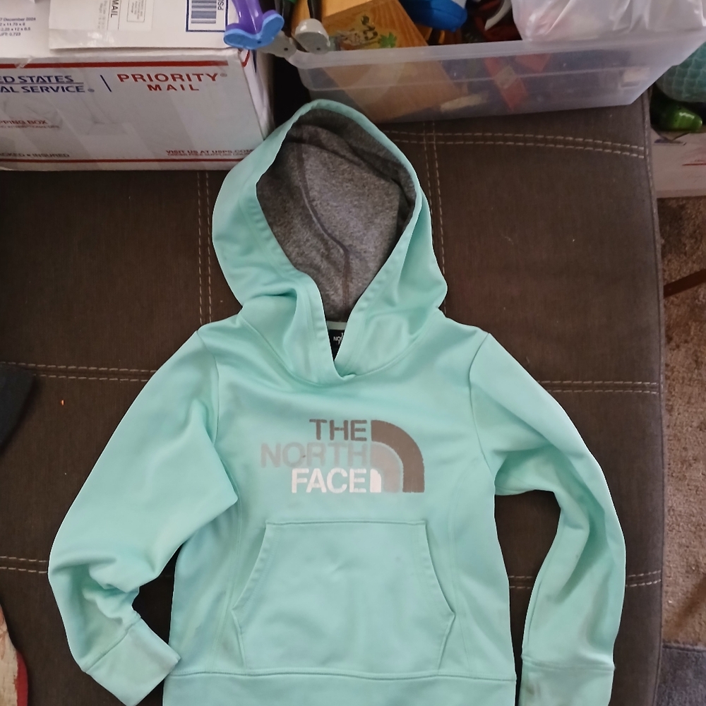 THE NORTH FACE Mint Pull Over Hoodie Girls Size X Small 6